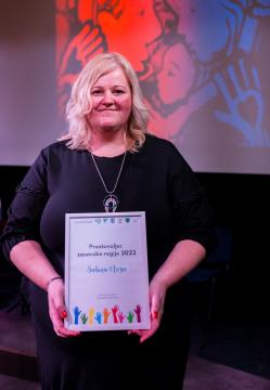 Naziv Prostovoljka zasavske regije 2023 za občino Litija je prejela Sabina Avsec